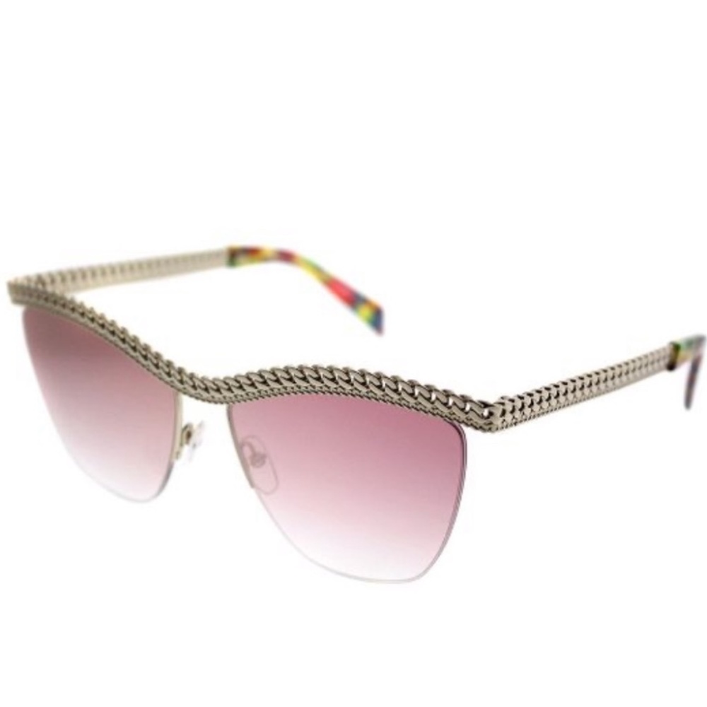 Moschino Gold Tone Butterfly Sunglasses New